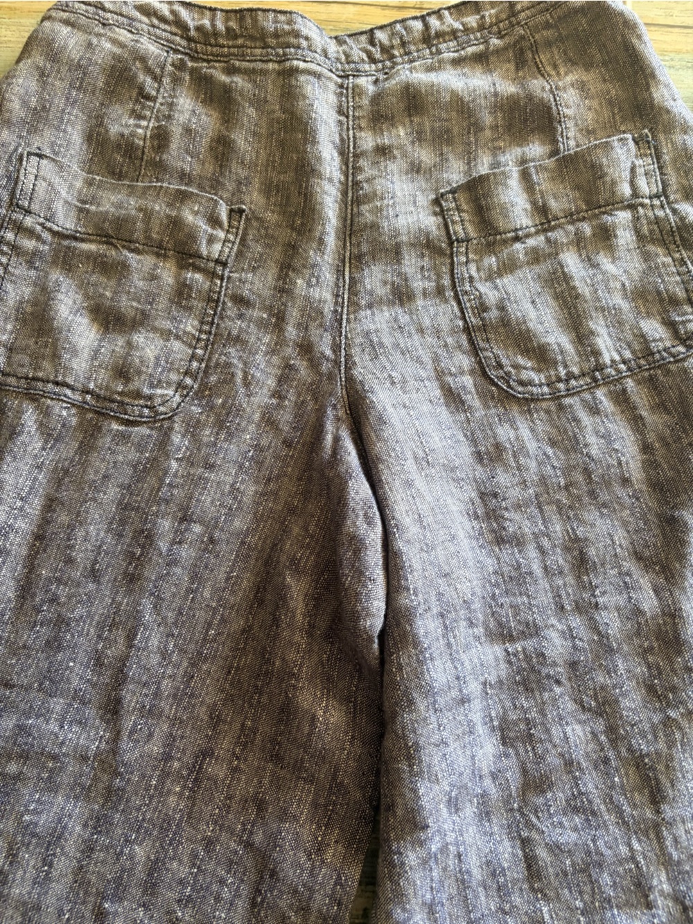 Free People Sani Culotte Wide-Leg Linen Crop Pants Size 2 - Picture 3 of 7